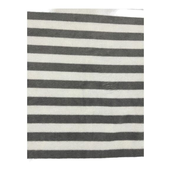 Koala Baby Gray White Stars Stripes Reversible Baby Blanket Soft Plush - Picture 5 of 6